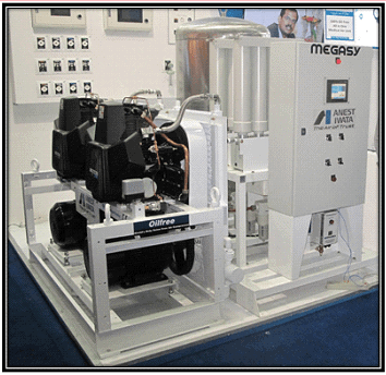 The oil free range of Air compressors also includes the all in one medical reciprocating unit
