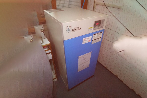 Our installation of Anest Iwata’s state of the art oil free Scroll Air compressor. 